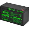 ANFEL Batteria Lead Acid AGM 12V 7Ah Al Piombo Ricaricabile Pila batteria Ermetica Batterie di ricambio per UPS Impianto di allarme Veicoli Emergenza Elettronica Prodotti Medici