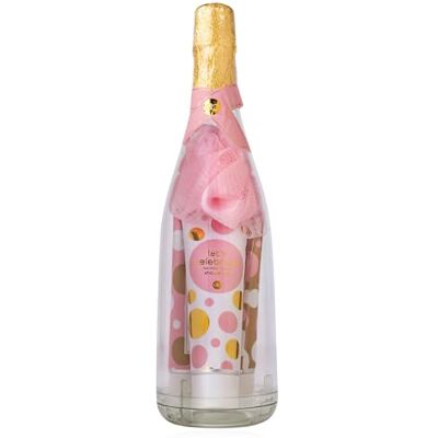 accentra Set regalo LET'S CELEBRATE in confezione regalo riutilizzabile (bottiglia effetto champagne) per il relax per le donne per il compleanno o San Valentino, set per la cura del benessere accentra Set regalo LET'S CELEBRATE in confezione regalo riutilizzabile (bottiglia effetto champagne) per il relax per le donne per il compleanno o San Valentino, set per la cura del benessere