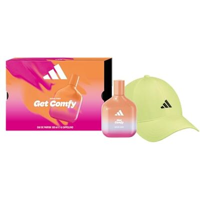 adidas , Cofanetto Regalo Vibes Get Comfy, Eau de Parfum 100 ml e Cappellino Giallo con Visiera adidas , Cofanetto Regalo Vibes Get Comfy, Eau de Parfum 100 ml e Cappellino Giallo con Visiera
