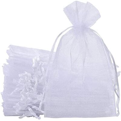KAHEIGN 50Pz Grande Sacchetti Regalo In Organza, 20 x 30cm Borse Per Gioielli Borse Per Bomboniere Con Coulisse Per L'imballaggio Del Regalo Di Natale Della Festa Di Compleanno (Bianca) KAHEIGN 50Pz Grande Sacchetti Regalo In Organza, 20 x 30cm Borse Per Gioielli Borse Per Bomboniere Con Coulisse Per L'imballaggio Del Regalo Di Natale Della Festa Di Compleanno (Bianca)
