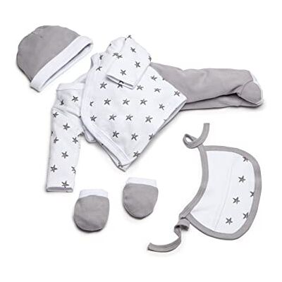 Interbaby Amazon Set regalo per neonato, 5 pezzi, colore: grigio Interbaby Amazon Set regalo per neonato, 5 pezzi, colore: grigio