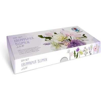 URSUS 27030002F Set di fiori viola fai da te in carta crespa, per realizzare un bouquet di fiori, ad esempio rosa, lavanda, eucalipto e papavero, inclusi i video esplicativi URSUS 27030002F Set di fiori viola fai da te in carta crespa, per realizzare un bouquet di fiori, ad esempio rosa, lavanda, eucalipto e papavero, inclusi i video esplicativi