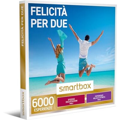 Smartbox Cofanetto Regalo Felicità per Due Idea Regalo per la Coppia Una degustazione o Una Pausa Relax o un'attività Fitness per 2 Persone Smartbox Cofanetto Regalo Felicità per Due Idea Regalo per la Coppia Una degustazione o Una Pausa Relax o un'attività Fitness per 2 Persone
