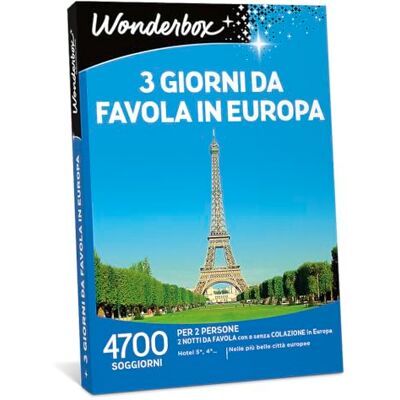 WONDERBOX Cofanetto Regalo 3 Giorni da Favola in Europa per 2 Persone WONDERBOX Cofanetto Regalo 3 Giorni da Favola in Europa per 2 Persone