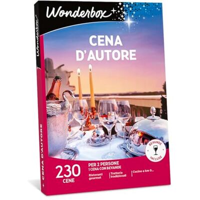 WONDERBOX Cofanetto regalo Cena d'Autore Per 2 persone WONDERBOX Cofanetto regalo Cena d'Autore Per 2 persone