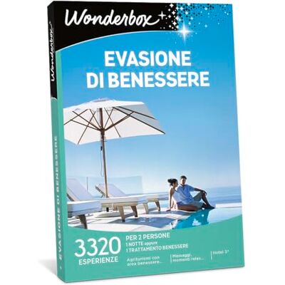 WONDERBOX Cofanetto Regalo Evasione di Benessere per 2 Persone WONDERBOX Cofanetto Regalo Evasione di Benessere per 2 Persone