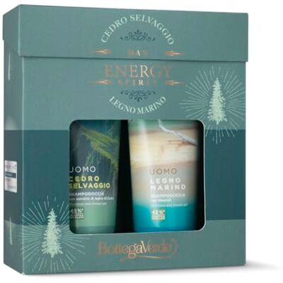 Bottega Verde Cofanetto Regalo Uomo, con Shampodoccia Legno Marino 200 ml e Shampodoccia Cedro Selvaggio 200 ml, Profumo di Spezie, Legni e Agrumi, Idea Regalo per Lui Bottega Verde Cofanetto Regalo Uomo, con Shampodoccia Legno Marino 200 ml e Shampodoccia Cedro Selvaggio 200 ml, Profumo di Spezie, Legni e Agrumi, Idea Regalo per Lui