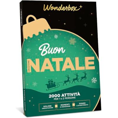 WONDERBOX Cofanetto regalo Buon Natale Emozione Per 1 o 2 persone 1 attività a scelta Più di 2 esperienze Degustazioni, momenti di benessere o svago & divertimento WONDERBOX Cofanetto regalo Buon Natale Emozione Per 1 o 2 persone 1 attività a scelta Più di 2 esperienze Degustazioni, momenti di benessere o svago & divertimento