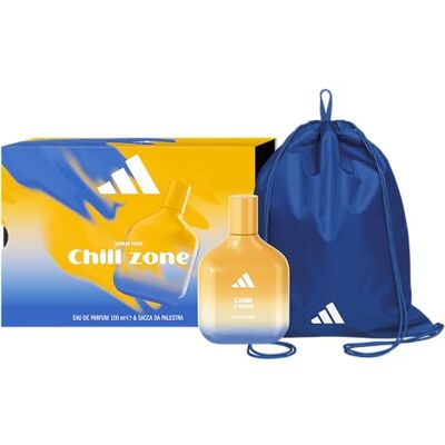 adidas , Cofanetto Regalo Vibes Chill Zone, Eau de Parfum 100 ml e Sacca Blu adidas , Cofanetto Regalo Vibes Chill Zone, Eau de Parfum 100 ml e Sacca Blu