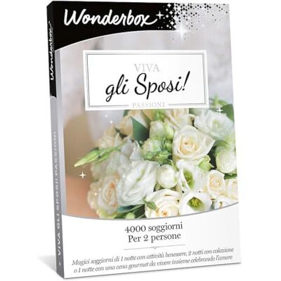 WONDERBOX Cofanetto Regalo Viva Gli Sposi Passioni per 2 Persone WONDERBOX Cofanetto Regalo Viva Gli Sposi Passioni per 2 Persone
