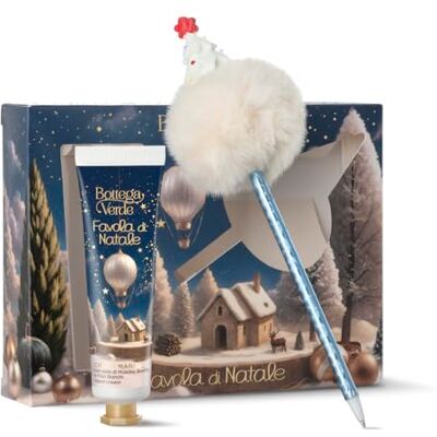 Bottega Verde Cofanetto Regalo Favola di Natale, con Crema Mani 30 ml e Penna a Sfera Fluffy, Fragranza Muschio Bianco e Fiori Bianchi, Idea Regalo Bottega Verde Cofanetto Regalo Favola di Natale, con Crema Mani 30 ml e Penna a Sfera Fluffy, Fragranza Muschio Bianco e Fiori Bianchi, Idea Regalo