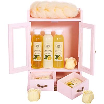 Brubaker Confezione Regalo Bagno e Cura 10 Pezzi in Comodo Armadietto Rosa Tè verde e Limone Brubaker Confezione Regalo Bagno e Cura 10 Pezzi in Comodo Armadietto Rosa Tè verde e Limone