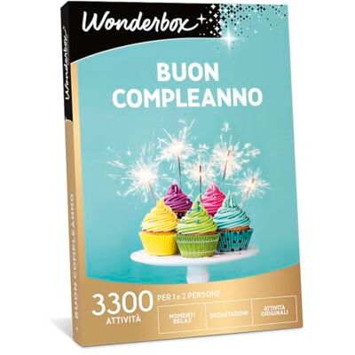 WONDERBOX Cofanetto Regalo Buon Compleanno per 1 o 2 Persone WONDERBOX Cofanetto Regalo Buon Compleanno per 1 o 2 Persone