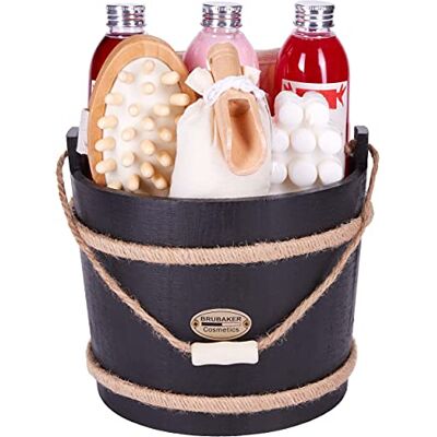 Brubaker Cosmetics Set Bagno Benessere Mirtillo Rosso Set Regalo da 9 Pezzi con Accessori Per La Cura E il Massaggio Nella Vasca da Bagno Decorativa Brubaker Cosmetics Set Bagno Benessere Mirtillo Rosso Set Regalo da 9 Pezzi con Accessori Per La Cura E il Massaggio Nella Vasca da Bagno Decorativa