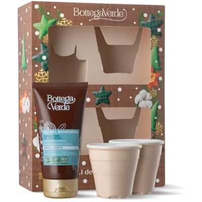 Bottega Verde Cofanetto Regalo Oli del Benessere, con Crema Mani 75 ml e Set Caffè per 2, Fragranza di Oli Essenziali, Idea Regalo Originali Bottega Verde Cofanetto Regalo Oli del Benessere, con Crema Mani 75 ml e Set Caffè per 2, Fragranza di Oli Essenziali, Idea Regalo Originali