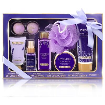 BODY & EARTH 8 Pezzi Regalo Donna Compleanno Set SPA da Donna, Regalo di Compleanno al Profumo di Lavanda, Regalo di Natale per Lei,Confezione Regalo per Mia Madre BODY & EARTH 8 Pezzi Regalo Donna Compleanno Set SPA da Donna, Regalo di Compleanno al Profumo di Lavanda, Regalo di Natale per Lei,Confezione Regalo per Mia Madre