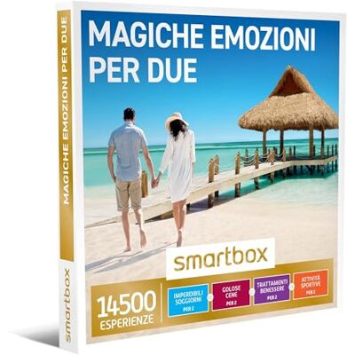 Smartbox Cofanetto regalo Magiche Emozione3zioni per due Idea regalo di coppia Soggiorno o cena o relax o svago per 2 persone Smartbox Cofanetto regalo Magiche Emozione3zioni per due Idea regalo di coppia Soggiorno o cena o relax o svago per 2 persone