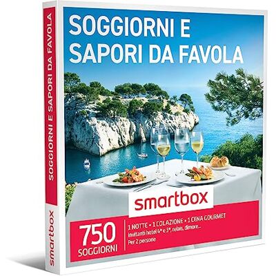 Smartbox Cofanetto Regalo Soggiorni e sapori da Favola Idea Regalo per la Coppia Una Notte con Colazione e Cena per 2 Persone Smartbox Cofanetto Regalo Soggiorni e sapori da Favola Idea Regalo per la Coppia Una Notte con Colazione e Cena per 2 Persone