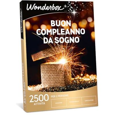 WONDERBOX Cofanetto Regalo Buon Compleanno da Sogno per 2 Persone WONDERBOX Cofanetto Regalo Buon Compleanno da Sogno per 2 Persone