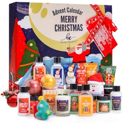 BODY & EARTH Regalo Natale Donne, Set da Bagno per Natale con Confezione Regalo, Candela Profumata, Bagno di Schiuma, Decorazione Natalizia, Cregalo natale donna BODY & EARTH Regalo Natale Donne, Set da Bagno per Natale con Confezione Regalo, Candela Profumata, Bagno di Schiuma, Decorazione Natalizia, Cregalo natale donna