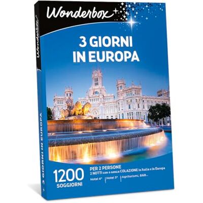 WONDERBOX Cofanetto Regalo 3 Giorni in Europa per 2 Persone WONDERBOX Cofanetto Regalo 3 Giorni in Europa per 2 Persone