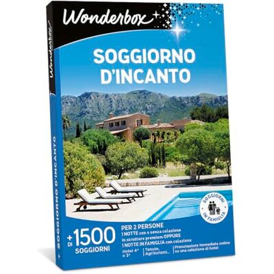 WONDERBOX Cofanetto Regalo Soggiorno d'incanto per 2 o in Famiglia 1 notte + colazione per due in strutture premium o in famiglia Più di 1500 soggiorni Hotel 4* e 3*, agriturismi, tenute WONDERBOX Cofanetto Regalo Soggiorno d'incanto per 2 o in Famiglia 1 notte + colazione per due in strutture premium o in famiglia Più di 1500 soggiorni Hotel 4* e 3*, agriturismi, tenute