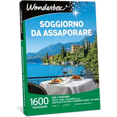 WONDERBOX Cofanetto Regalo Soggiorno da Assaporare per 2 Persone WONDERBOX Cofanetto Regalo Soggiorno da Assaporare per 2 Persone