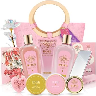 spa luxetique Set Regalo Donna -11 Pezzi Profumo di Rosa, Regalo Festa della Mamma, Set Regalo Donna Beauty da Lozione Corpo, Bagnoschiuma, Borsa Spaziosa, Regali di Compleanno per la Mamma spa luxetique Set Regalo Donna -11 Pezzi Profumo di Rosa, Regalo Festa della Mamma, Set Regalo Donna Beauty da Lozione Corpo, Bagnoschiuma, Borsa Spaziosa, Regali di Compleanno per la Mamma
