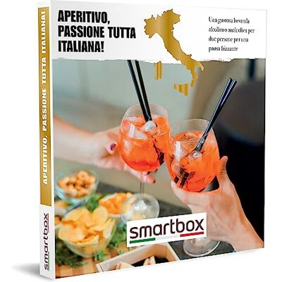 Smartbox Cofanetto Regalo Aperitivo, Passione Tutta Italiana! Idea Regalo per la Coppia 1 Cocktail per 2 Persone Smartbox Cofanetto Regalo Aperitivo, Passione Tutta Italiana! Idea Regalo per la Coppia 1 Cocktail per 2 Persone