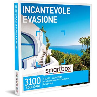 Smartbox Incantevole Evasione- Cofanetto Regalo Coppia, 1 Notte con Colazione per 2 Persone, Idee Regalo Originale Smartbox Incantevole Evasione- Cofanetto Regalo Coppia, 1 Notte con Colazione per 2 Persone, Idee Regalo Originale