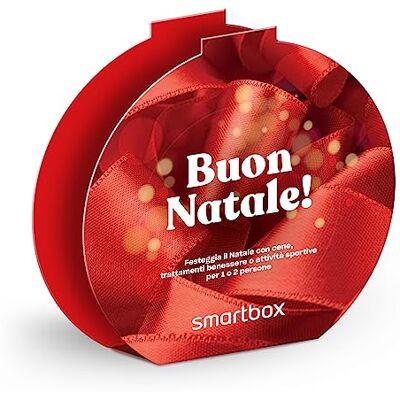 Smartbox Cofanetto regalo Buon Natale!, Una cena o un trattamento benessere o un'attività sportiva per 1 o 2 persone, Idea regalo di Natale Smartbox Cofanetto regalo Buon Natale!, Una cena o un trattamento benessere o un'attività sportiva per 1 o 2 persone, Idea regalo di Natale