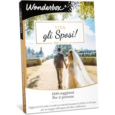WONDERBOX Cofanetto Regalo Viva Gli sposi Incanto per 2 Persone WONDERBOX Cofanetto Regalo Viva Gli sposi Incanto per 2 Persone