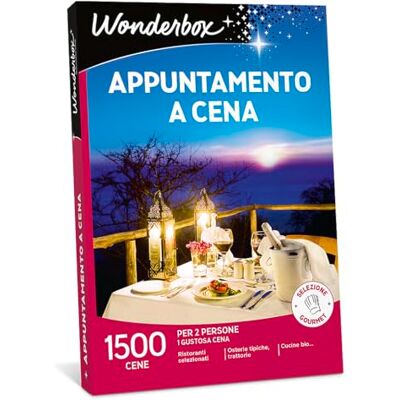 WONDERBOX Cofanetto Regalo Appuntamento A Cena per 2 Persone WONDERBOX Cofanetto Regalo Appuntamento A Cena per 2 Persone