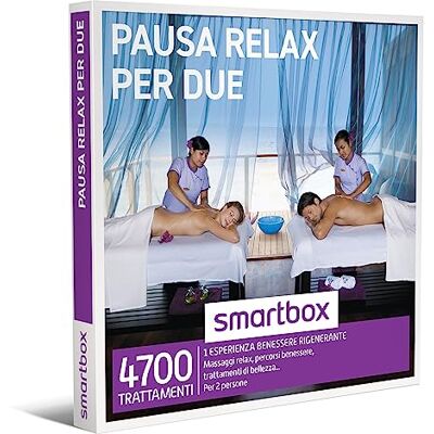 Smartbox Cofanettoregalo Pausa relax per due, Idea regalo per la coppia, Un'esperienza benessere per 2 persone Smartbox Cofanettoregalo Pausa relax per due, Idea regalo per la coppia, Un'esperienza benessere per 2 persone