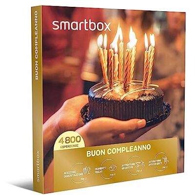Smartbox Cofanetto Regalo per Uomo o Donna Buon Compleanno Idee Regalo Compleanno 1 degustazione o 1 Momento Benessere o 1 attività di Svago per 1 o 2 Persone Smartbox Cofanetto Regalo per Uomo o Donna Buon Compleanno Idee Regalo Compleanno 1 degustazione o 1 Momento Benessere o 1 attività di Svago per 1 o 2 Persone