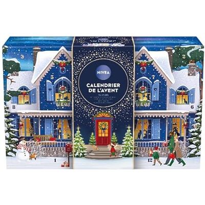 NIVEA Calendario dell'Avvento Donna Edizione 2025 Cofanetto regalo di bellezza Cura del viso, corpo e labbra + Accessori 24 finestre a sorpresa 1 pz NIVEA Calendario dell'Avvento Donna Edizione 2025 Cofanetto regalo di bellezza Cura del viso, corpo e labbra + Accessori 24 finestre a sorpresa 1 pz