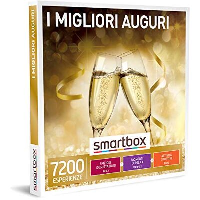 Smartbox I Migliori Auguri Cofanetto Regalo Coppia, Degustazioni o Momenti di Benessere o Attività Sportive per 1 o 2 Persone, Idee Regalo Originale Smartbox I Migliori Auguri Cofanetto Regalo Coppia, Degustazioni o Momenti di Benessere o Attività Sportive per 1 o 2 Persone, Idee Regalo Originale