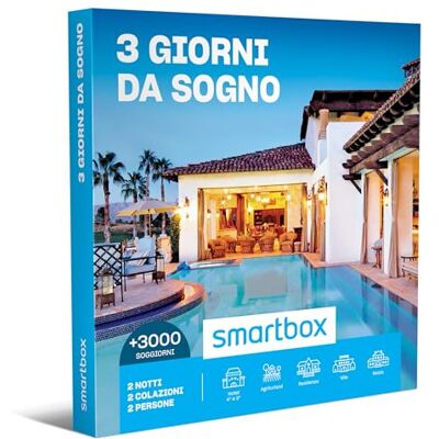 Smartbox Cofanetto Regalo 3 Giorni da Sogno Idea Regalo per Due 2 Notti con Colazione per 2 Persone Smartbox Cofanetto Regalo 3 Giorni da Sogno Idea Regalo per Due 2 Notti con Colazione per 2 Persone