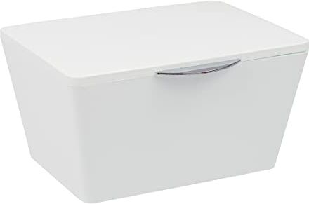 Wenko Scatola con coperchio Brasil bianco, TPE, 19 x 10 x 15.5 cm, Bianco