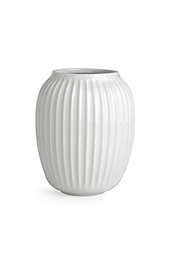 HAK Kähler Vaso Kähler H21 cm Hammershøi design danese per fiori fatto a mano, bianco