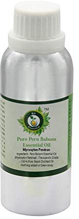 R V Essential Olio Essenziale Di Peru Balsam Puro- 300ml (10oz) Myroxylon Pereirae (100% Puro e Naturale Steam Distilled) Pure Peru Balsam Essential Oil