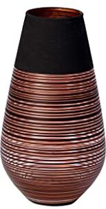 Villeroy & Boch Manufacture Swirl Vaso Grande, Cristallo, Nero/Bronzo, 18 cm