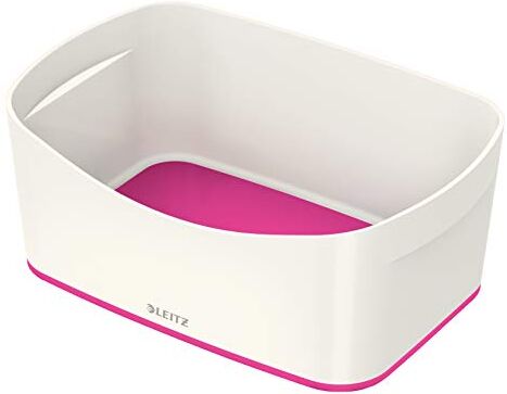 Leitz MyBox WOW Contenitore Organizer S, per Archiviare Accessori per Ufficio e Casa, Bianco e Fucsia,