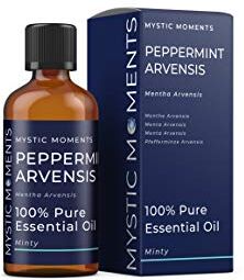 Mystic Moments Peppermint Arvensis Olio essenziale 100 ml Olio puro e naturale per diffusori, aromaterapia e massaggio miscele senza OGM vegano