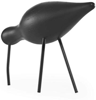 Normann Copenhagen Uccello Decorativo, Legno, Nero, 22 x 6.5 x 14 cm