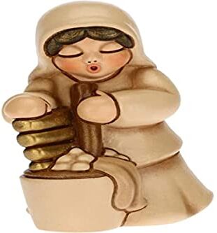 THUN Statuina Presepe Lavandaia Decorazioni Natale Casa Linea Presepe Classico, Variante Beige Ceramica 5,5 x 5,8 x 8 h cm