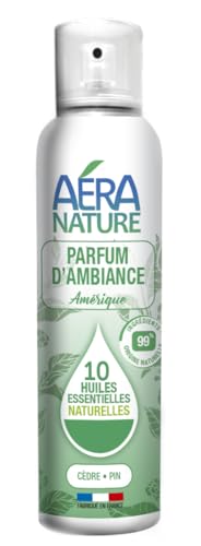 AERA NATURE : Fragranza naturale, 125ml, con 10 oli essenziali"America" profumo di cedro, pino.