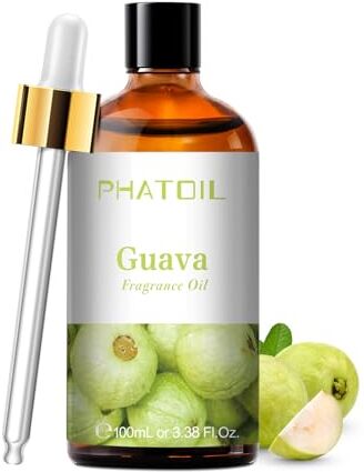 PHATOIL Oli Essenziali Guava 100 ml, Oli Essenziali Profumati per Diffusori, Olio Essenziale di Guaiava per Diffusore Aromaterapia, Umidificatore, Candele Fai da De