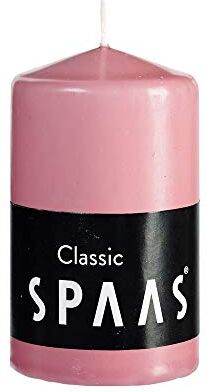 Spaas 12 candele a colonna, 60/100 mm, ± 25 ore, colore: Rosa