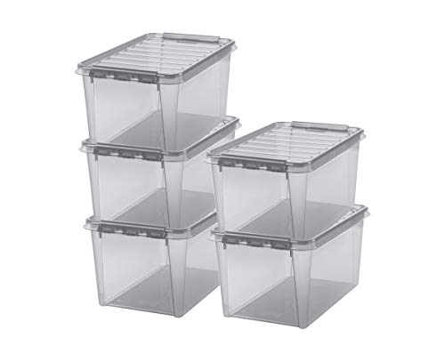 SmartStore Colore 45 Set di 5 Scatole Grigio 59 x 39 x 31 cm 47l